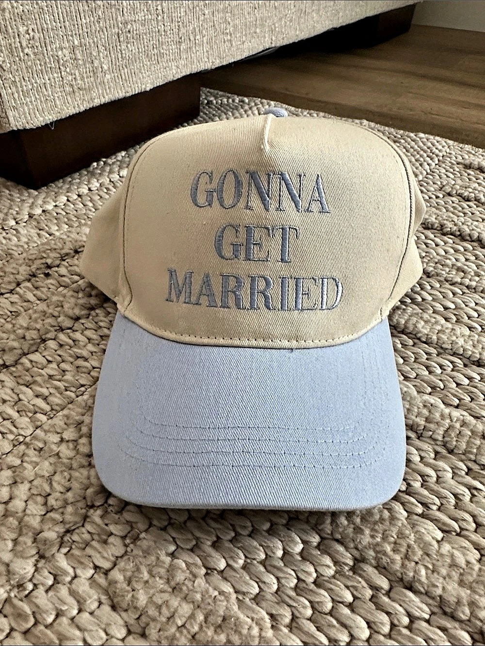 Dry Goods Gonna Get Married Trucker Hat Blue & Cream